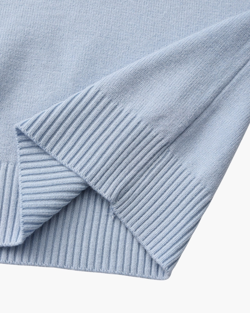 Essential Ribbed Mock Neck Sweater - Brooksfor