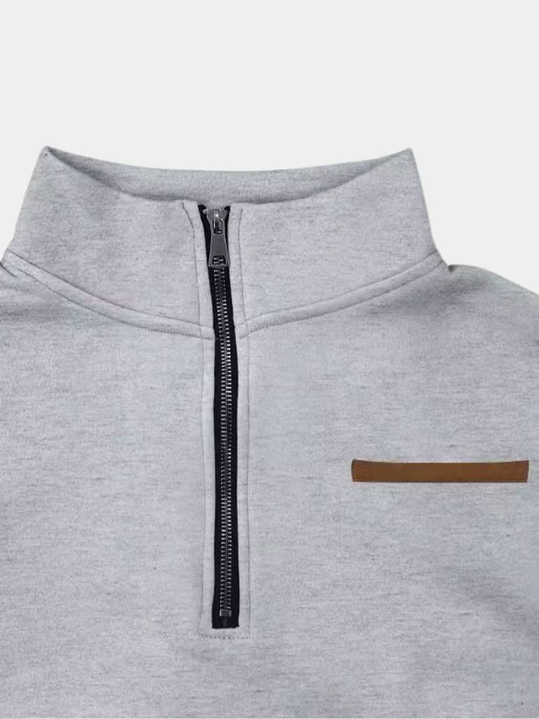 Slate Urban High Collar Pullover - Brooksfor