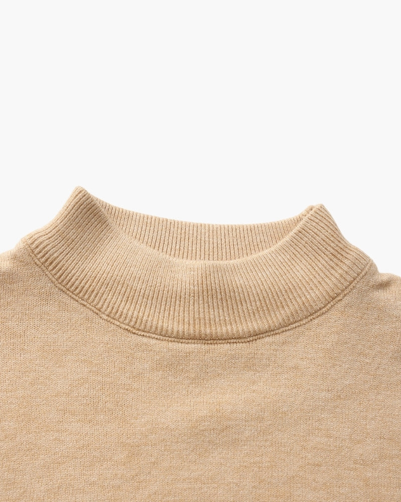 Essential Ribbed Mock Neck Sweater - Brooksfor