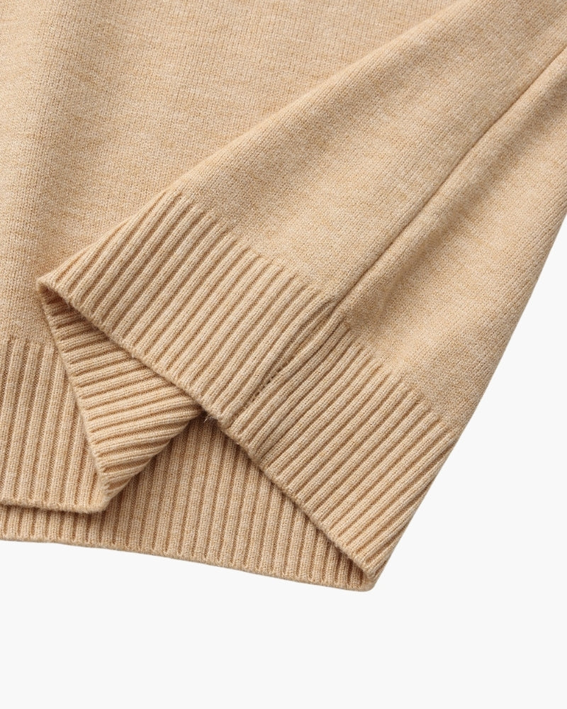 Essential Ribbed Mock Neck Sweater - Brooksfor