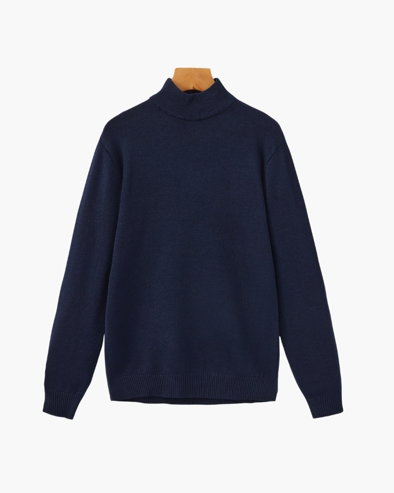 Essential Ribbed Mock Neck Sweater - Brooksfor