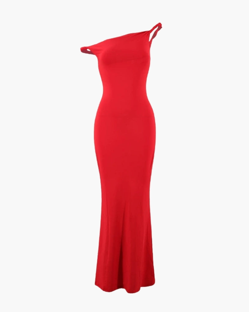 One-Shoulder Bodycon Long Dress - Brooksfor