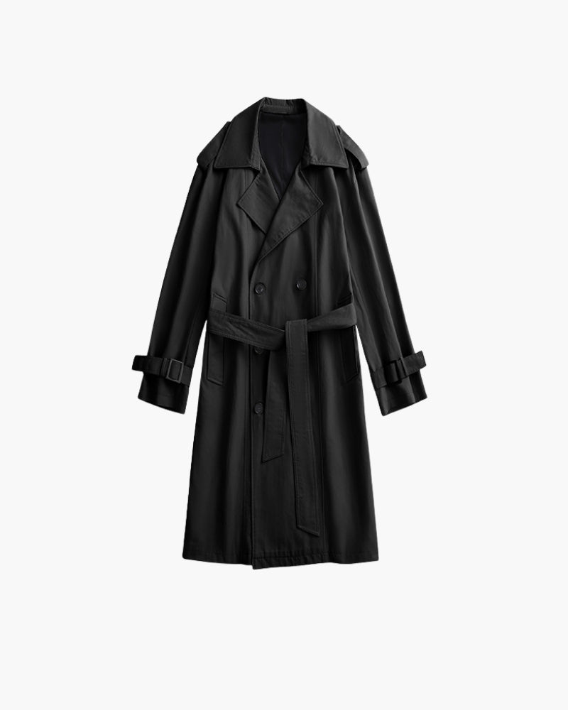 Classic Double-Breasted Trench Coat - Brooksfor