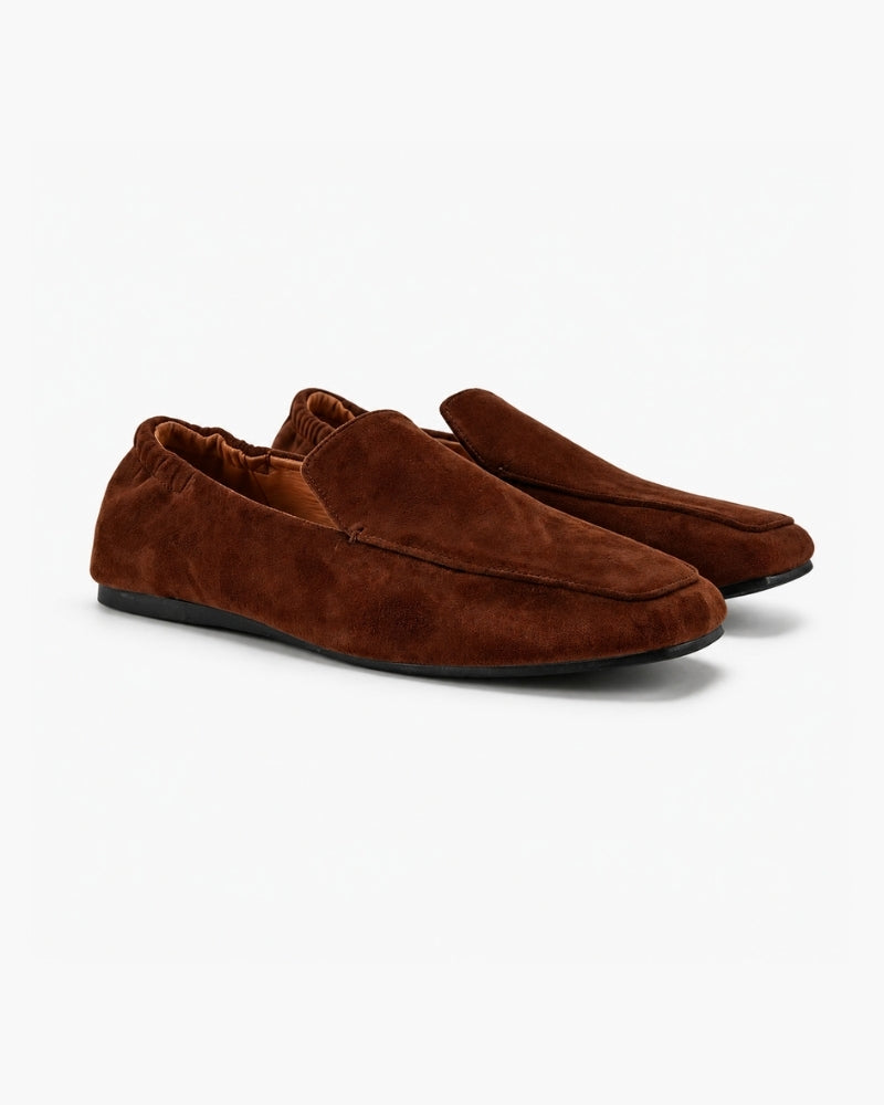 Premium Brown Suede Loafers - Brooksfor