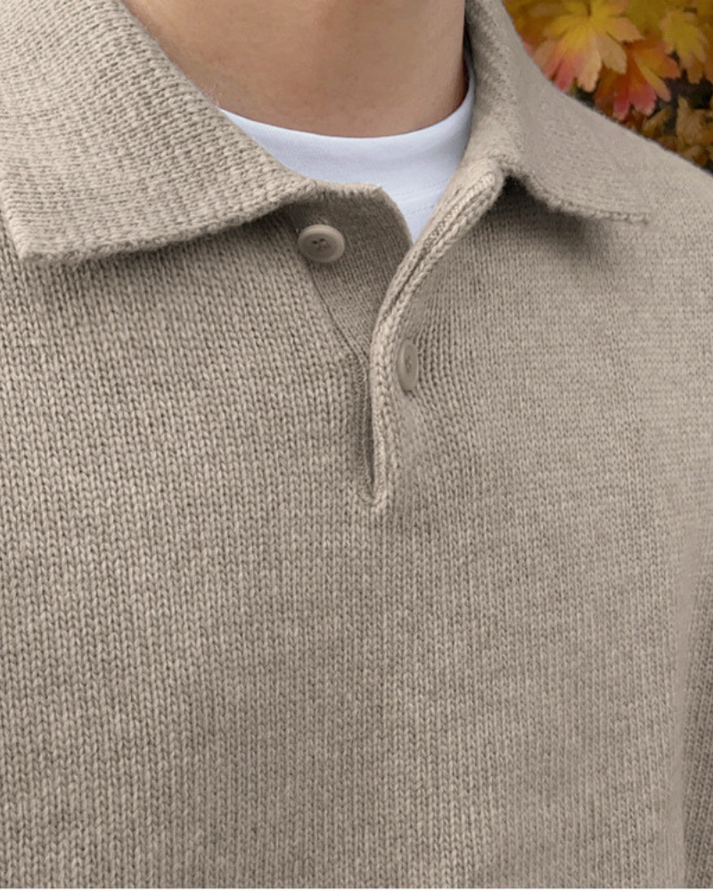 Woolen Button Half Zip - Brooksfor