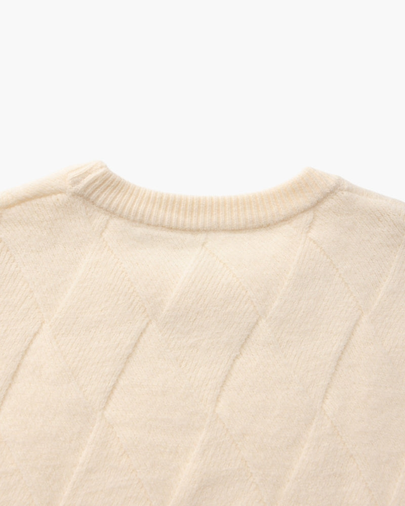 Diamond Knit Crewneck Sweater - Brooksfor