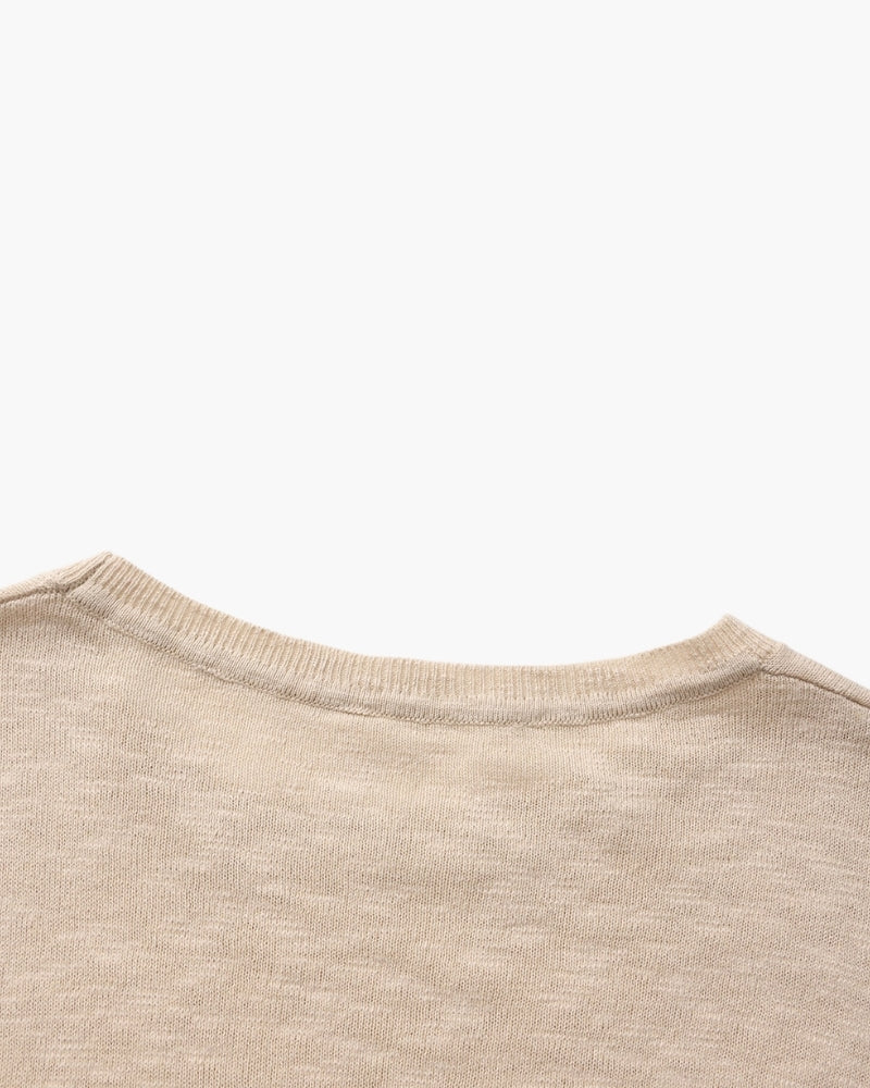 Linen Cotton Essential Crewneck - Brooksfor