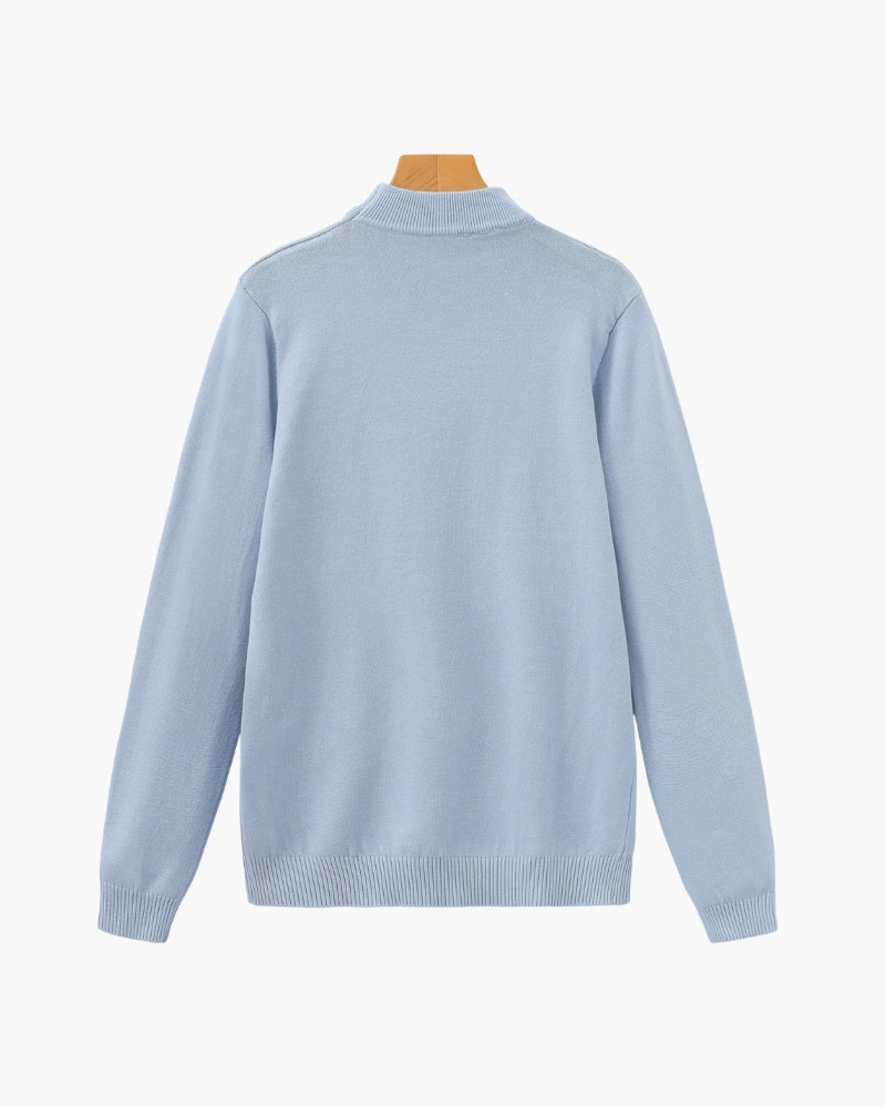 Essential Ribbed Mock Neck Sweater - Brooksfor