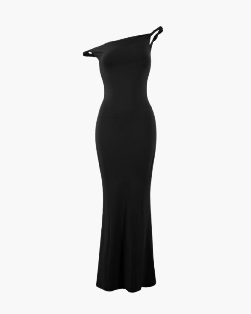 One-Shoulder Bodycon Long Dress - Brooksfor
