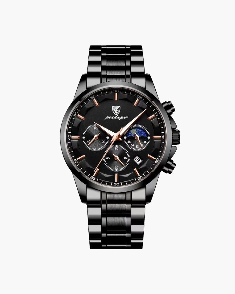 Precision Chronograph Steel Watch - Brooksfor