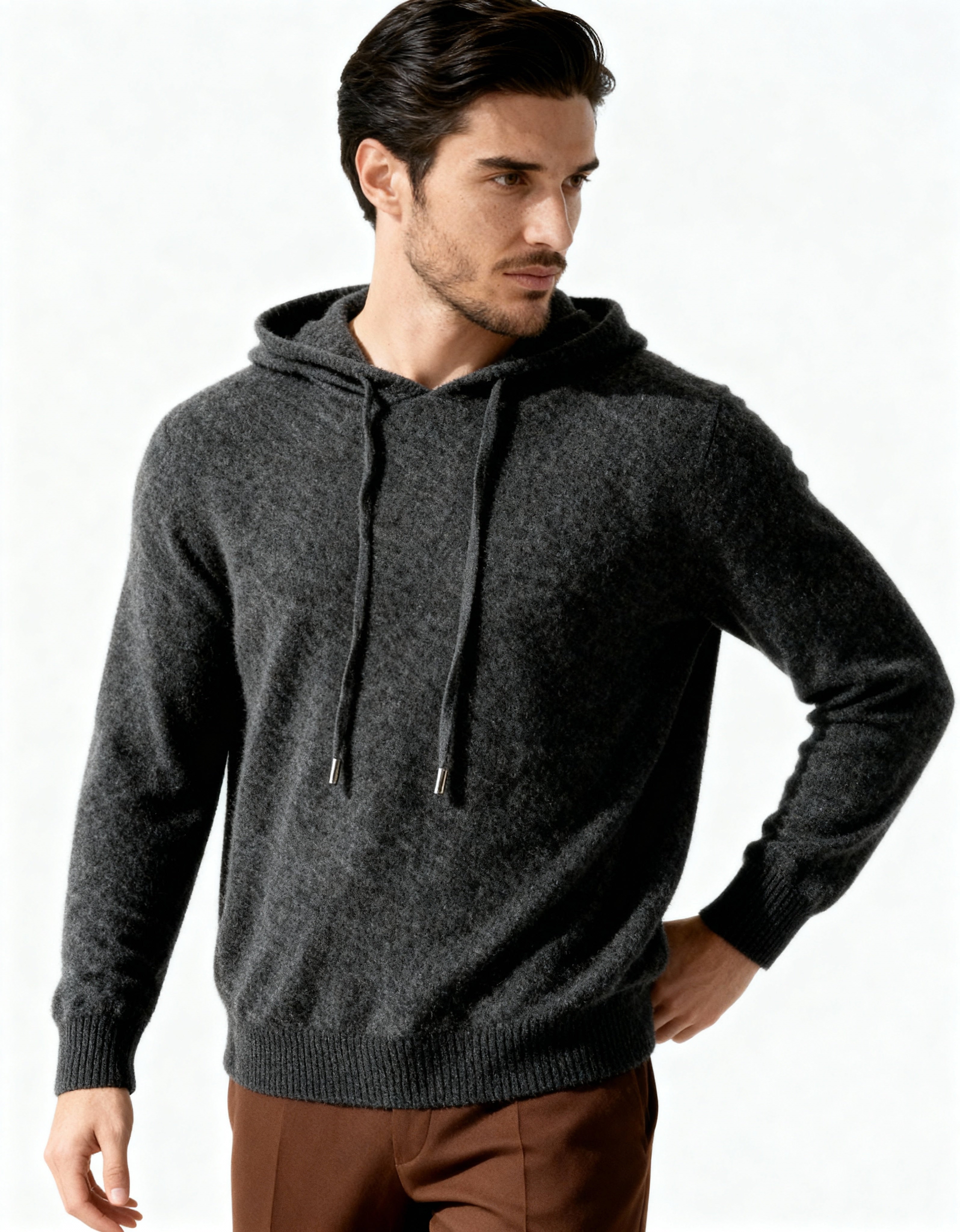 100% Cashmere Hoodie - Brooksfor