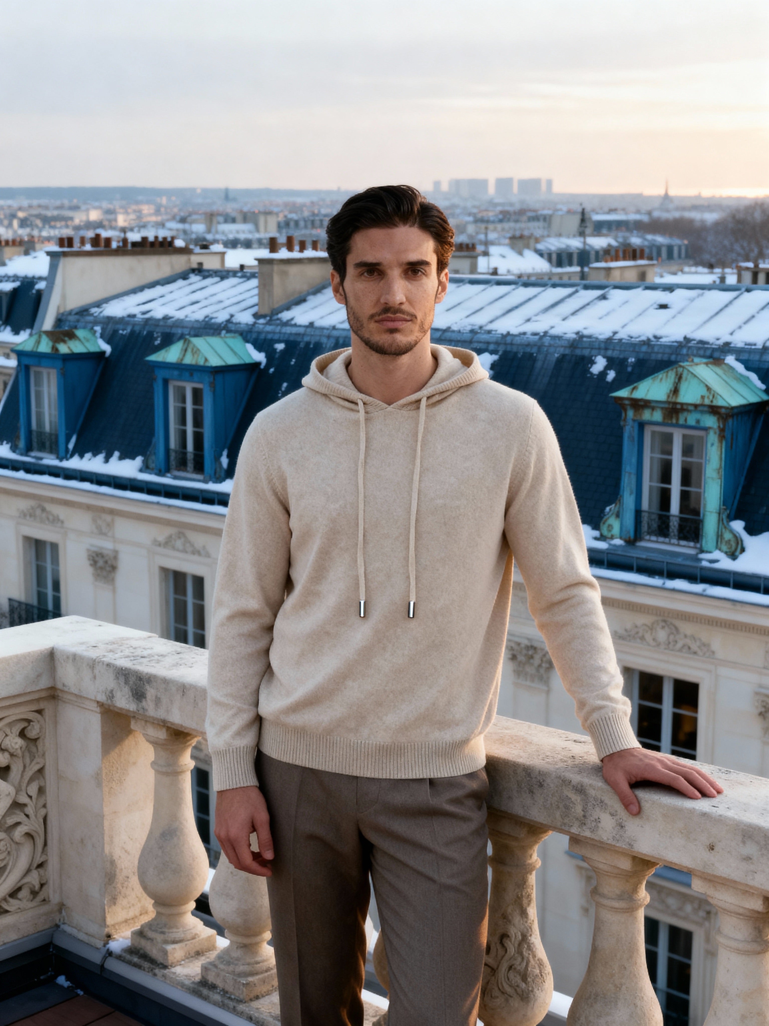 100% Cashmere Hoodie - Brooksfor