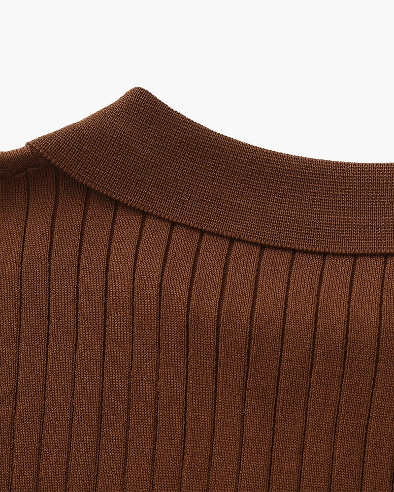 Premium Ribbed Polo - Brooksfor