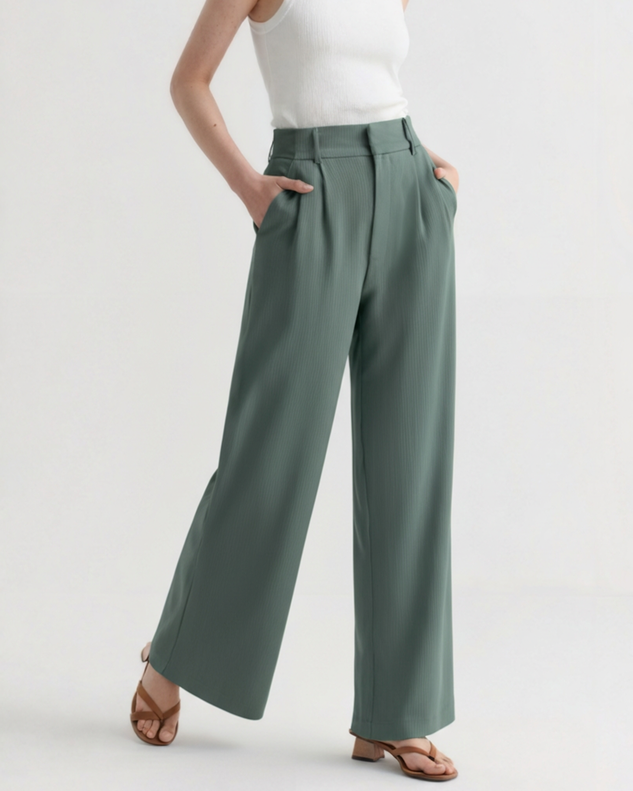 Serena Wide-Leg Trousers - Brooksfor