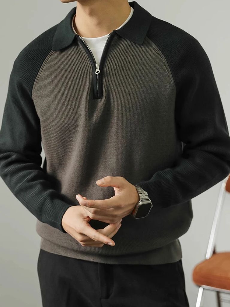 Raglan Quarter Zip Sweater - Brooksfor