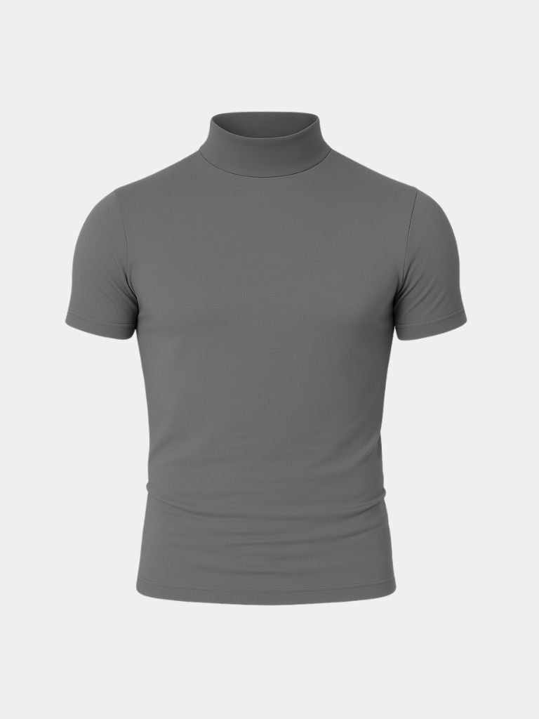 Solid Casual Turtle Neck T-Shirt - Brooksfor