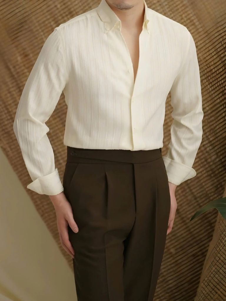 Striped Button Down Seersucker Shirt - Brooksfor