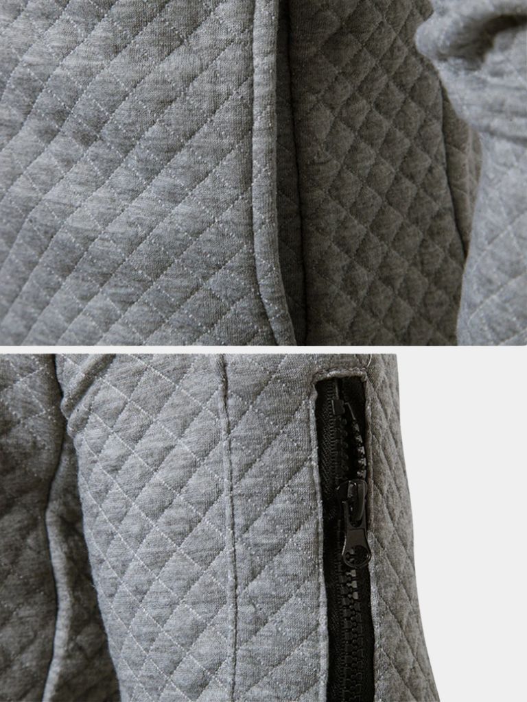 Textured Casual Bomber Jacket - Brooksfor