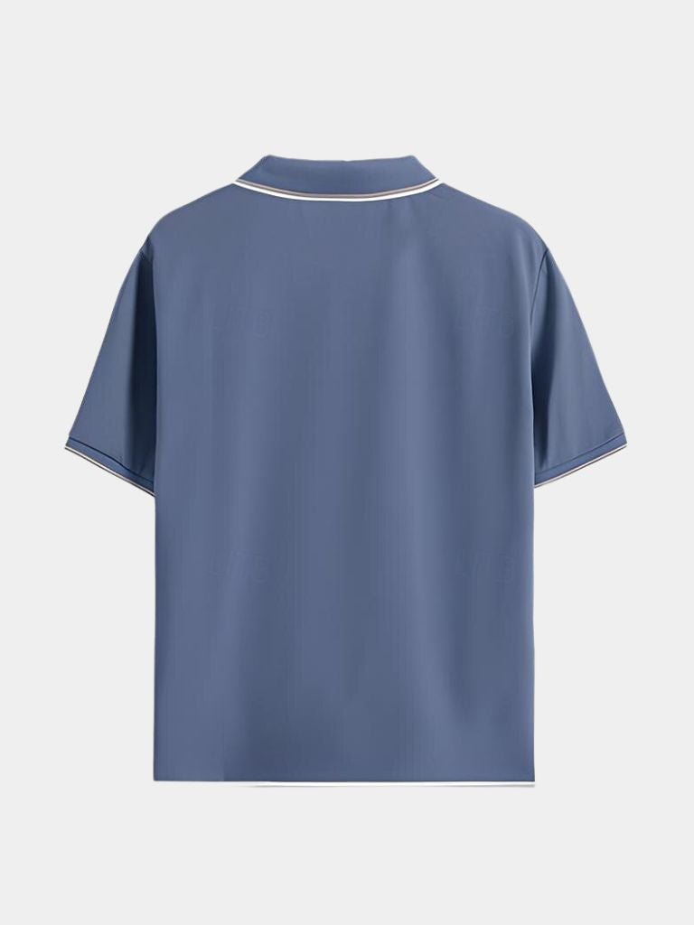 Timeless Black V-Neck Polo - Brooksfor