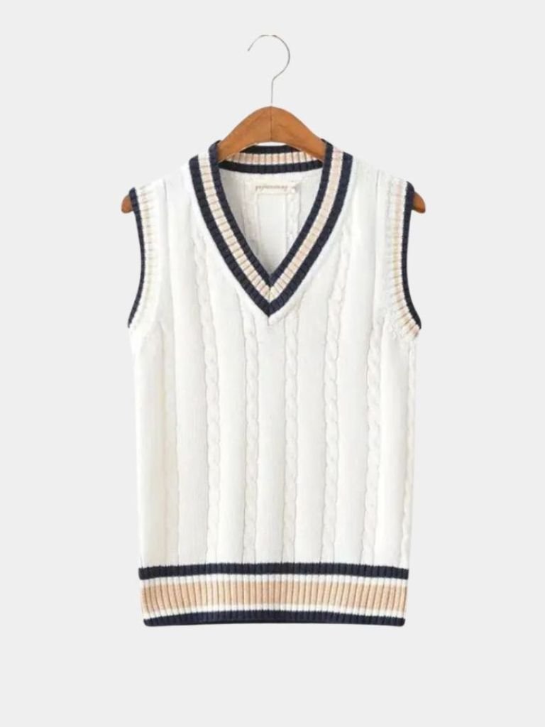 V Neck Elegant Knit Vest - Brooksfor