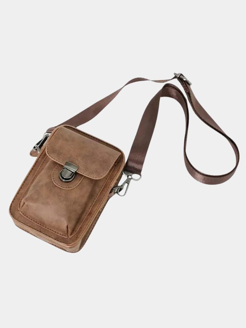 Vintage Mini Leather Crossbody Shoulder Bag - Brooksfor