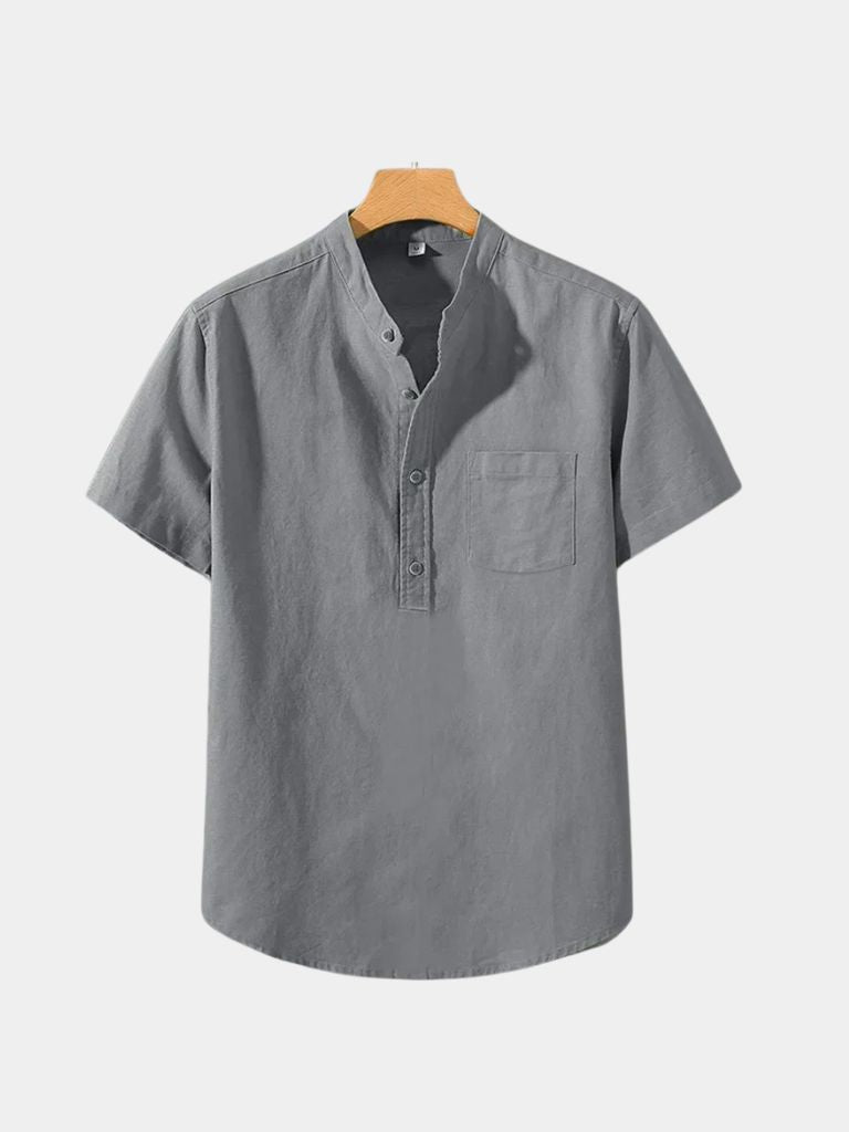 White Wellspring Linen T-Shirt - Brooksfor