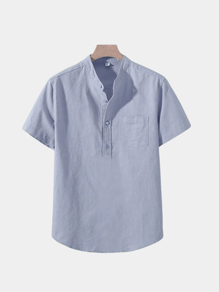 White Wellspring Linen T-Shirt - Brooksfor