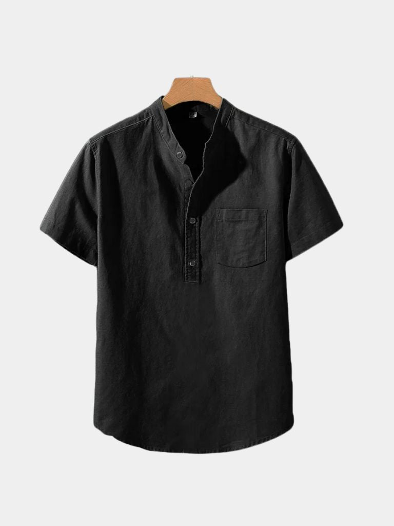 White Wellspring Linen T-Shirt - Brooksfor