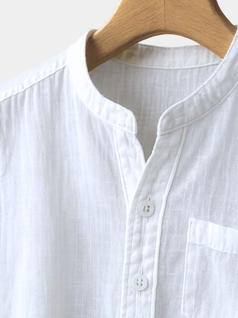 White Wellspring Linen T-Shirt - Brooksfor