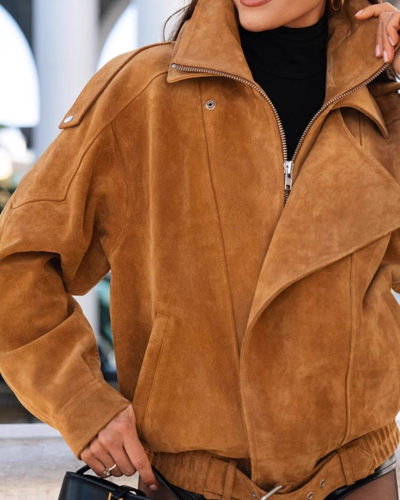 Vintage Suede Drape Jacket - Brooksfor