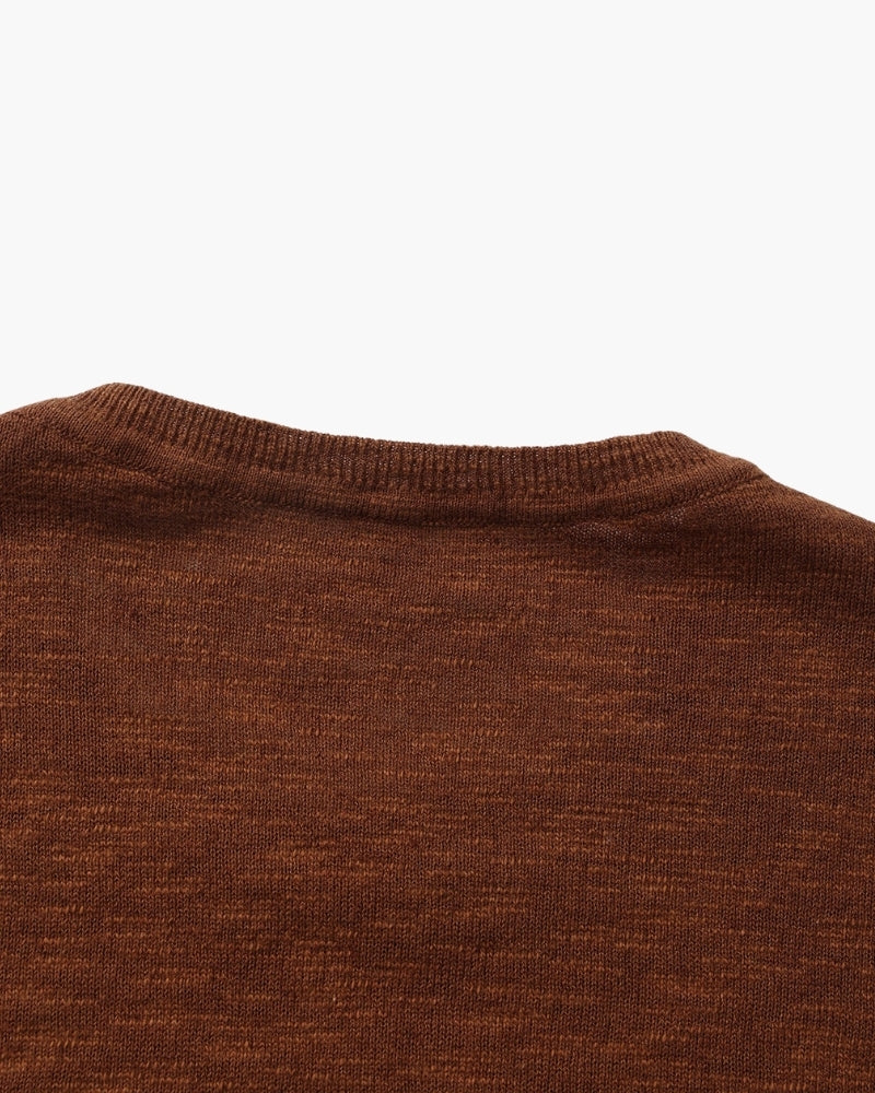 Linen Cotton Essential Crewneck - Brooksfor