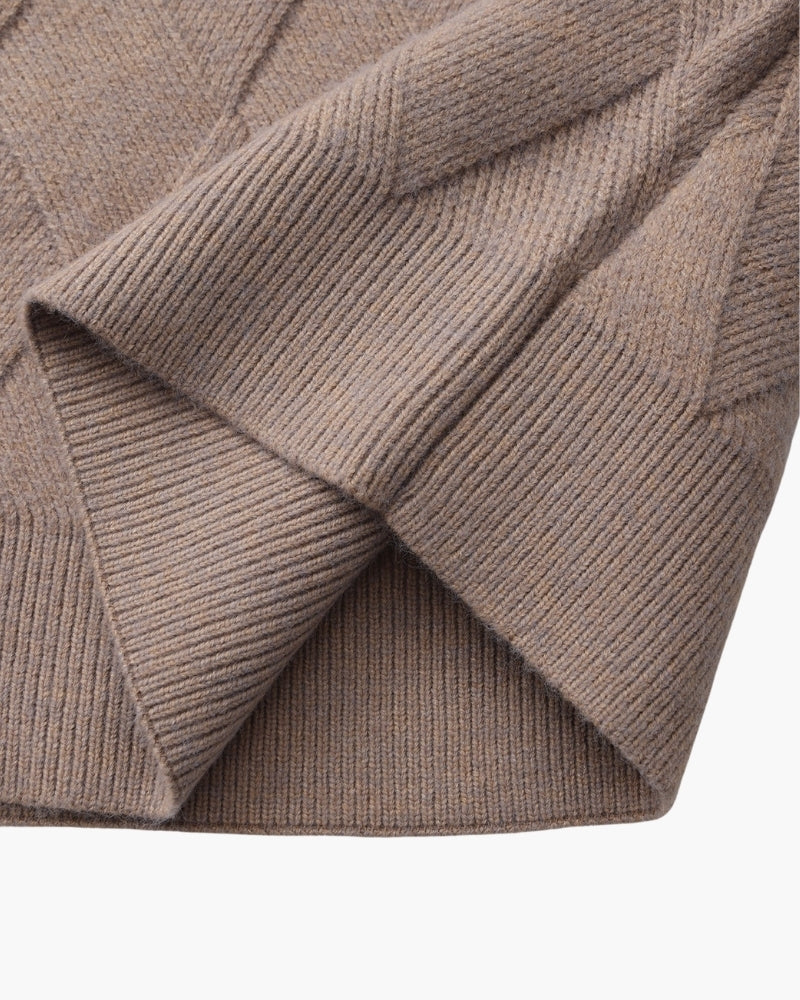 Diamond Knit Crewneck Sweater - Brooksfor