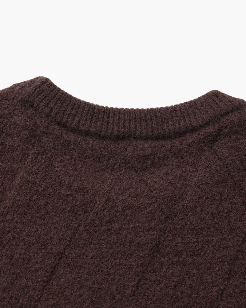 Diamond Knit Crewneck Sweater - Brooksfor