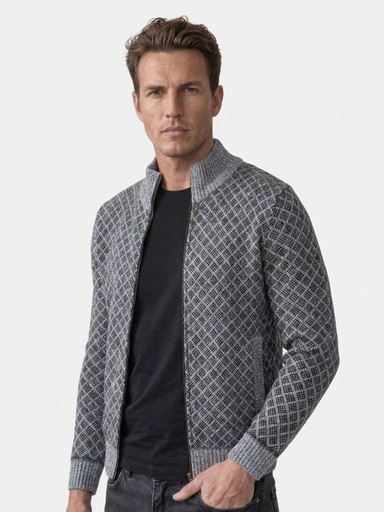 Vintage Jacquard Cardigan - Brooksfor