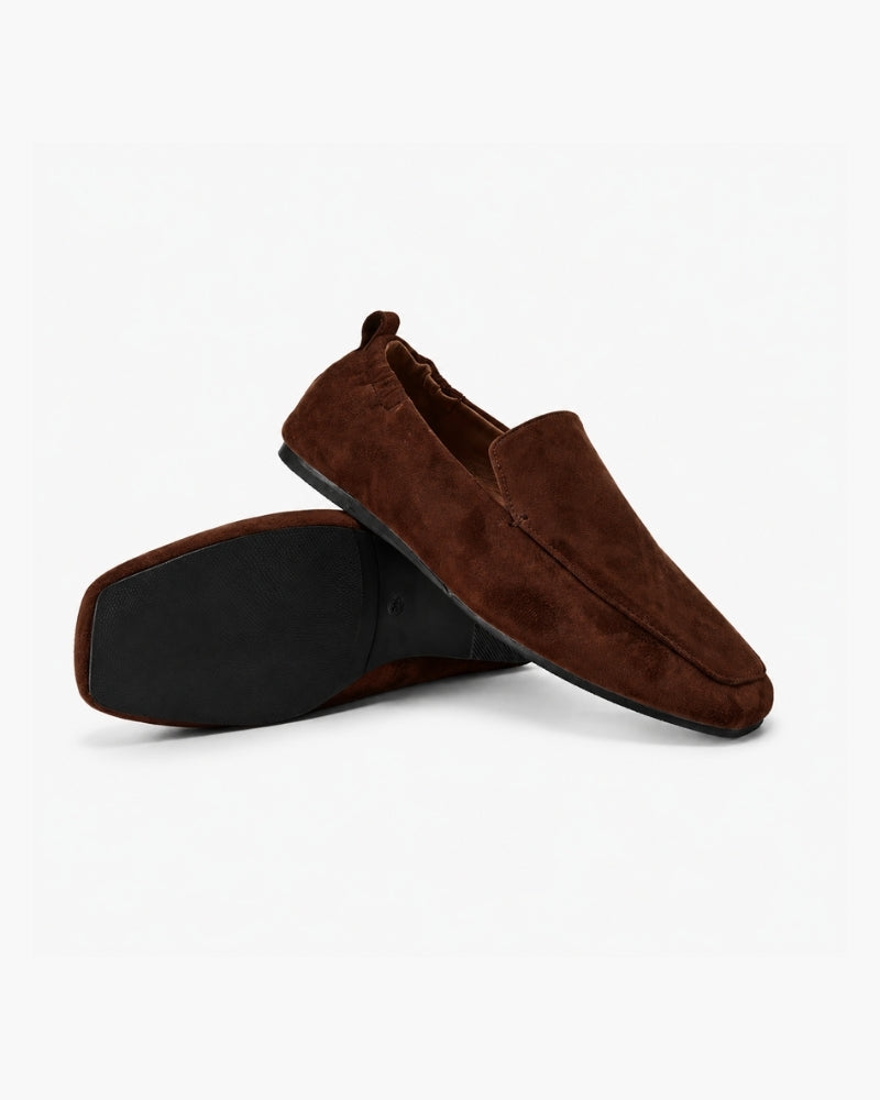 Premium Brown Suede Loafers - Brooksfor