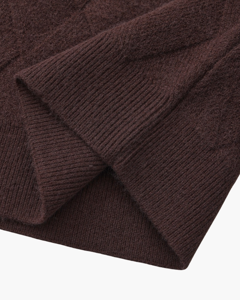 Diamond Knit Crewneck Sweater - Brooksfor