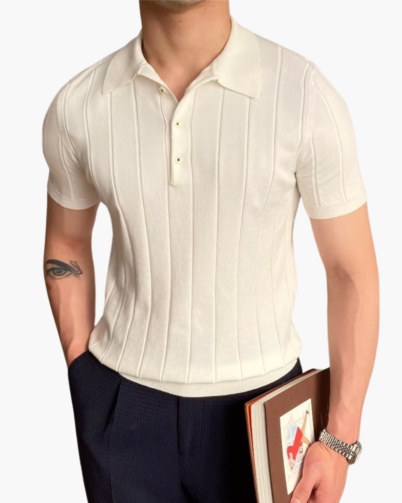 Cannes Ribbed Cotton Polo - Brooksfor