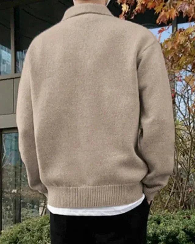 Woolen Button Half Zip - Brooksfor