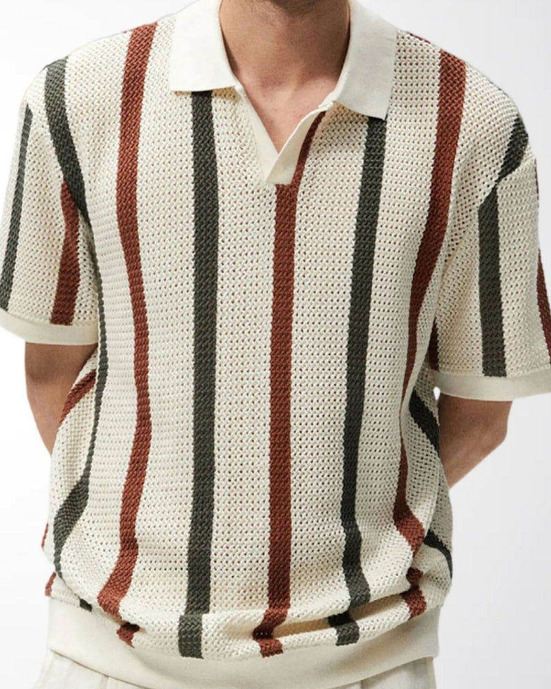 Resort Knit Stripe Polo - Brooksfor