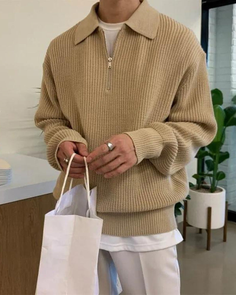 Cesare Half Zip Sweater - Brooksfor