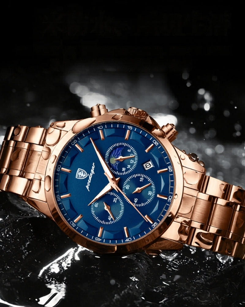 Precision Chronograph Steel Watch - Brooksfor