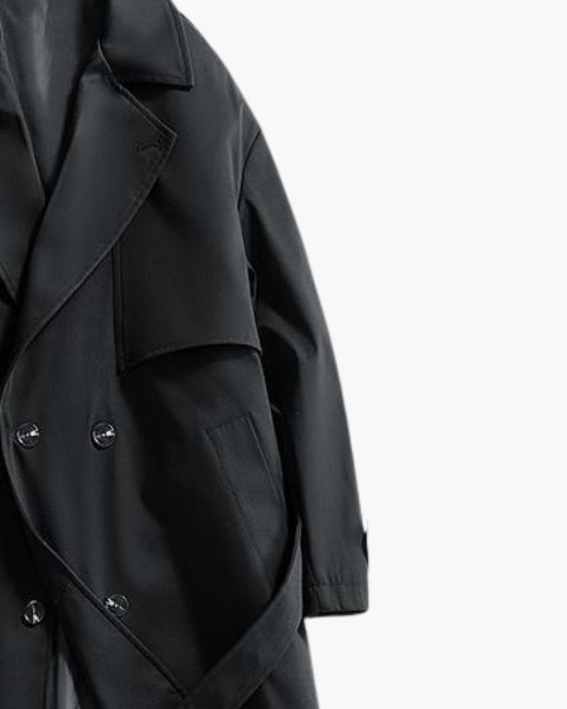Classic Double-Breasted Trench Coat - Brooksfor