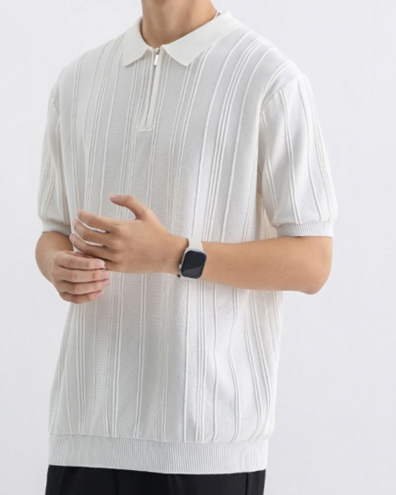 Signature Zip-Up Polo - Brooksfor