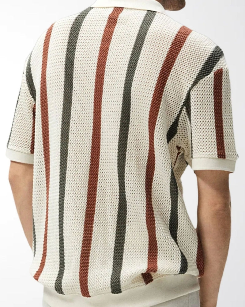 Resort Knit Stripe Polo - Brooksfor