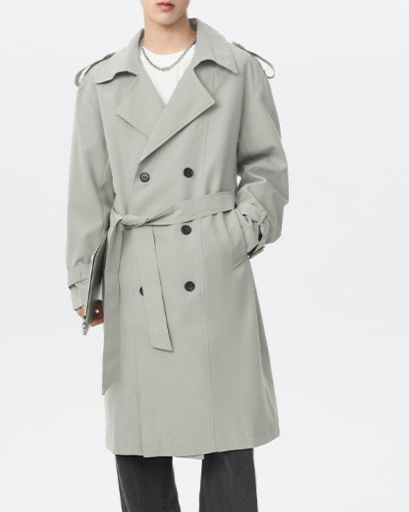 Classic Double-Breasted Trench Coat - Brooksfor
