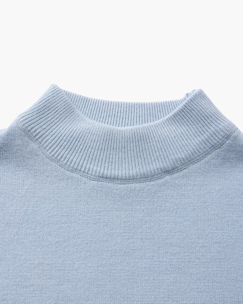 Essential Ribbed Mock Neck Sweater - Brooksfor