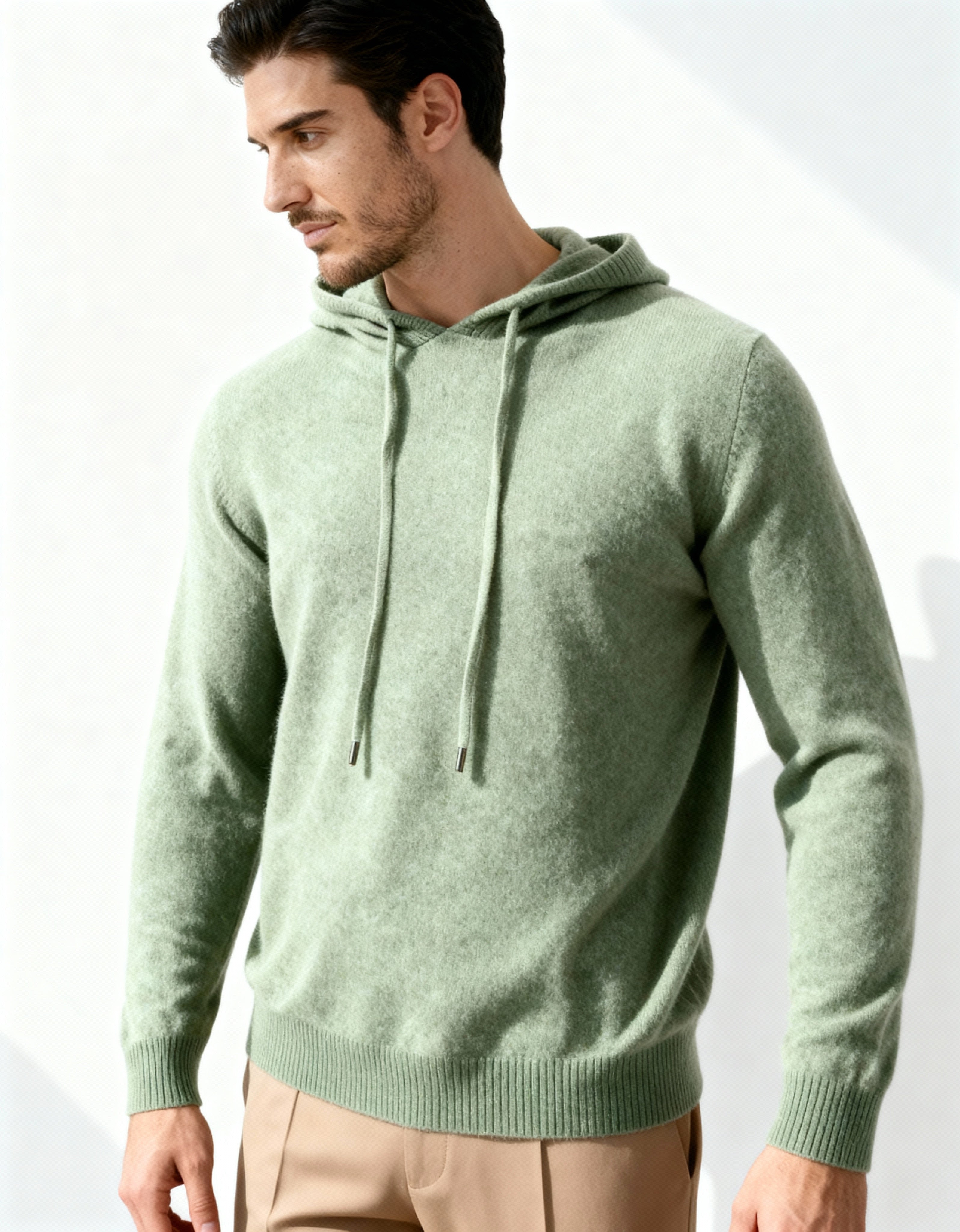 100% Cashmere Hoodie - Brooksfor