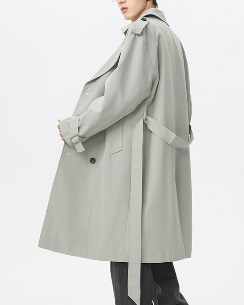 Classic Double-Breasted Trench Coat - Brooksfor