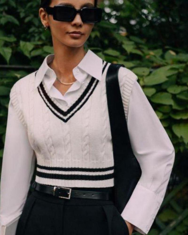 Lady's Rich Sweater Vest - Brooksfor