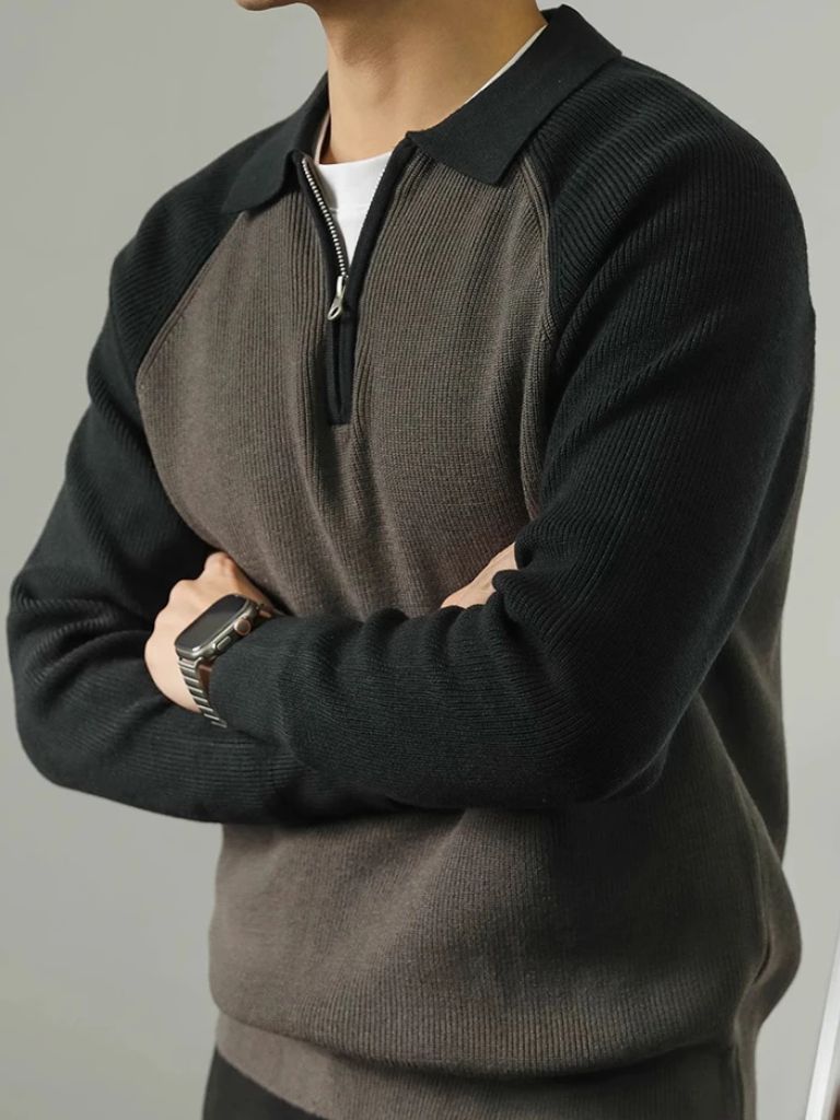 Raglan Quarter Zip Sweater - Brooksfor